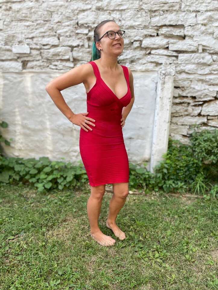 Sexy Red Semi-formal Cocktail Dress, Stretchy, Size Small. Great ...