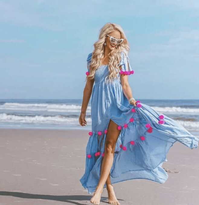 Shake Your Pom Pom Beach Dress - Xoxo Miss Glam