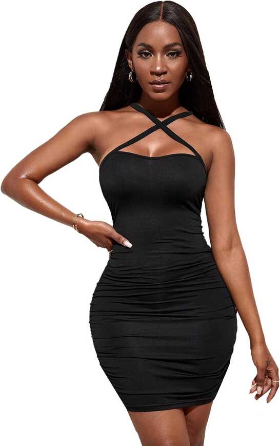 SheIn Women&#39;s Sleeveless Bodycon Mini Dress with India | Ubuy