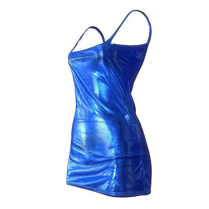 Shiny Blue Dress 3D Model $20 - .obj .fbx - Free3D