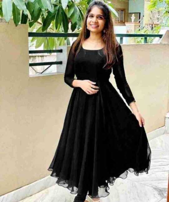 Shiv Women Maxi Black Dress - Buy Shiv Women Maxi Black Dress ...