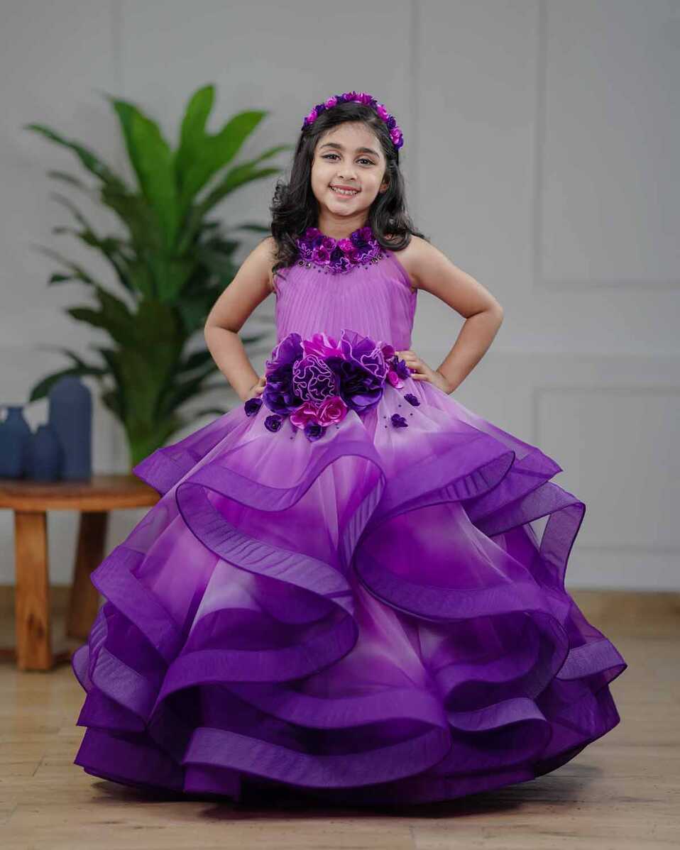 Shop Kids Purple Dresses Online | Premium Quality Kids Wear Online ...