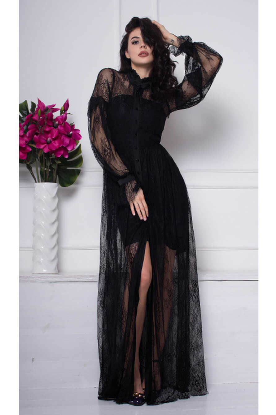 Shop Maxi Black Lace Dress for AED 657 by Mijolli | Women Cocktail ...