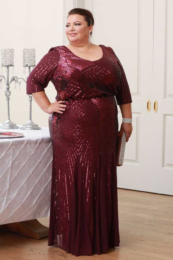 Shop Women&#39;s Plus- size Elegant Sequin Evening Gown Online ...