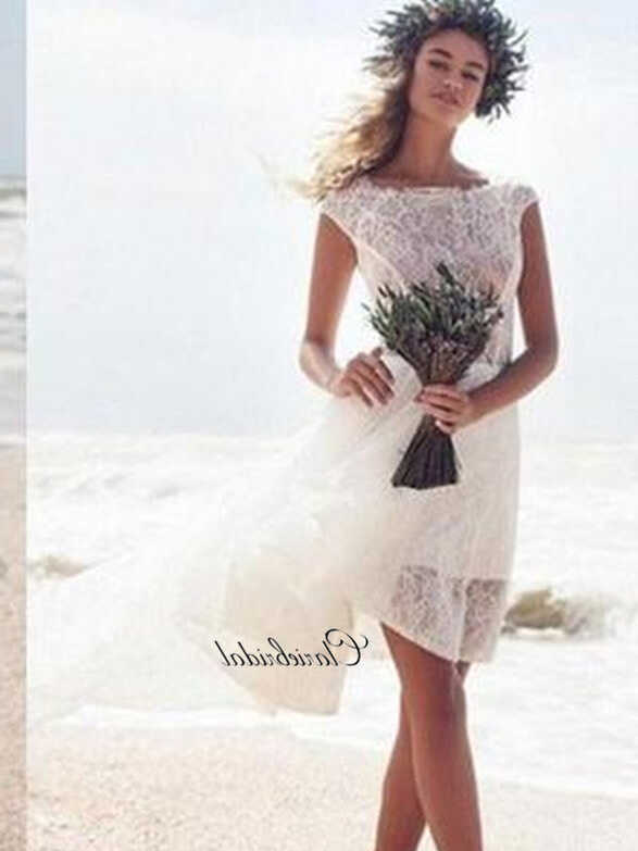 Short Lace Wedding Dress， High Low Wedding Dresses, Beach Wedding ...