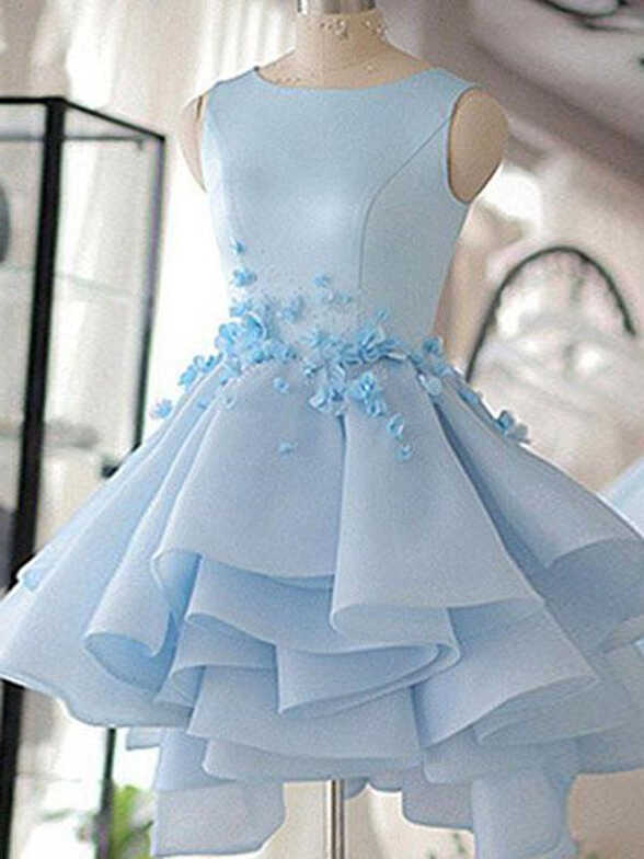 Short Light Blue Teen Prom Dress REAL027