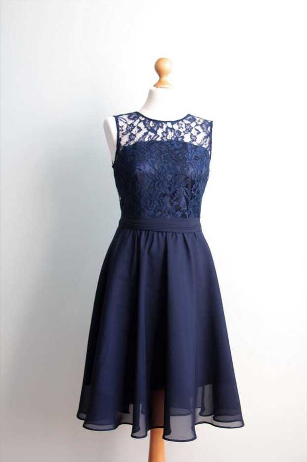 Short Navy Blue Dress Navy Blue Bridesmaid Dress Navy Blue ...