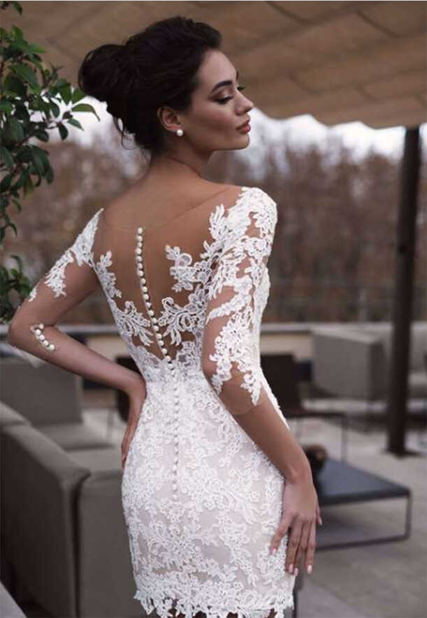 Short Wedding Dresses Civil Wedding | Wedding Dresses 2022 Short ...