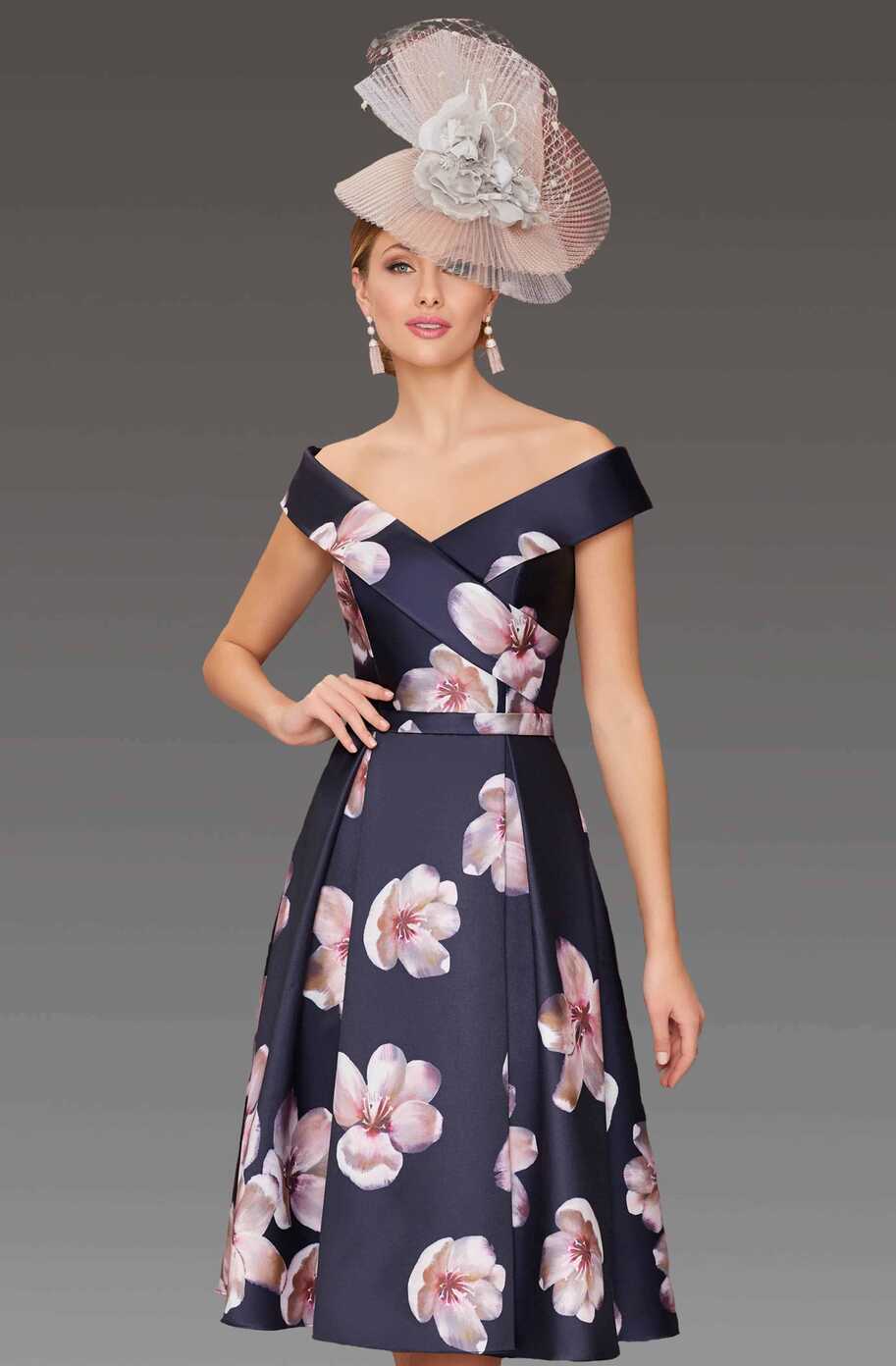 Short floral dress with fuller skirt. 008732 - Catherines of Partick