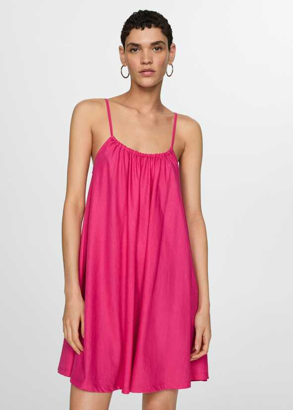 Short flowy dress - Woman | MANGO USA