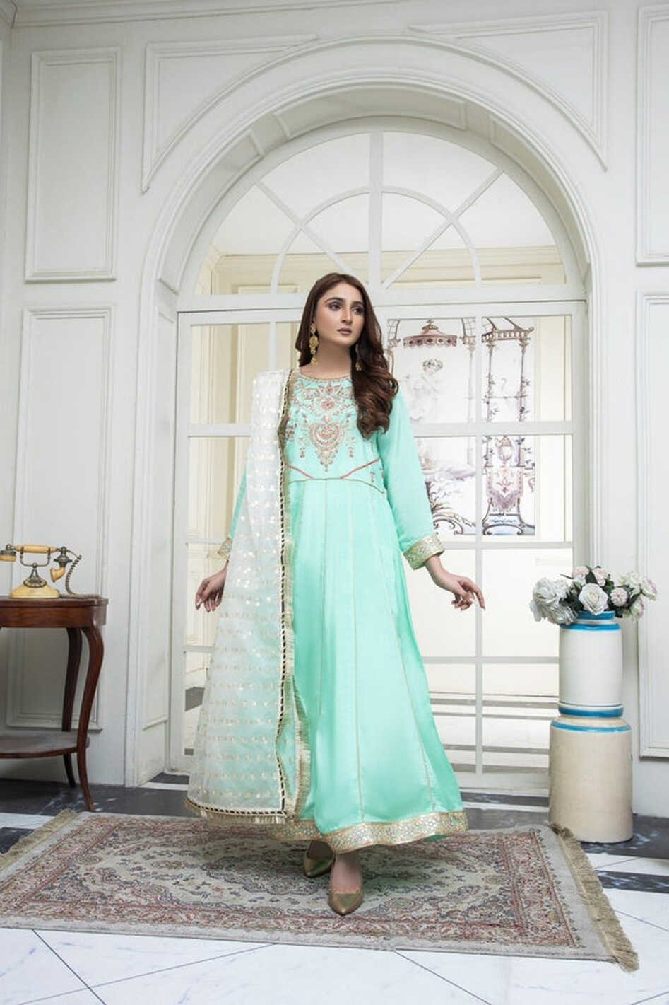 Silk Maxi Pakistani Suits and Clothes