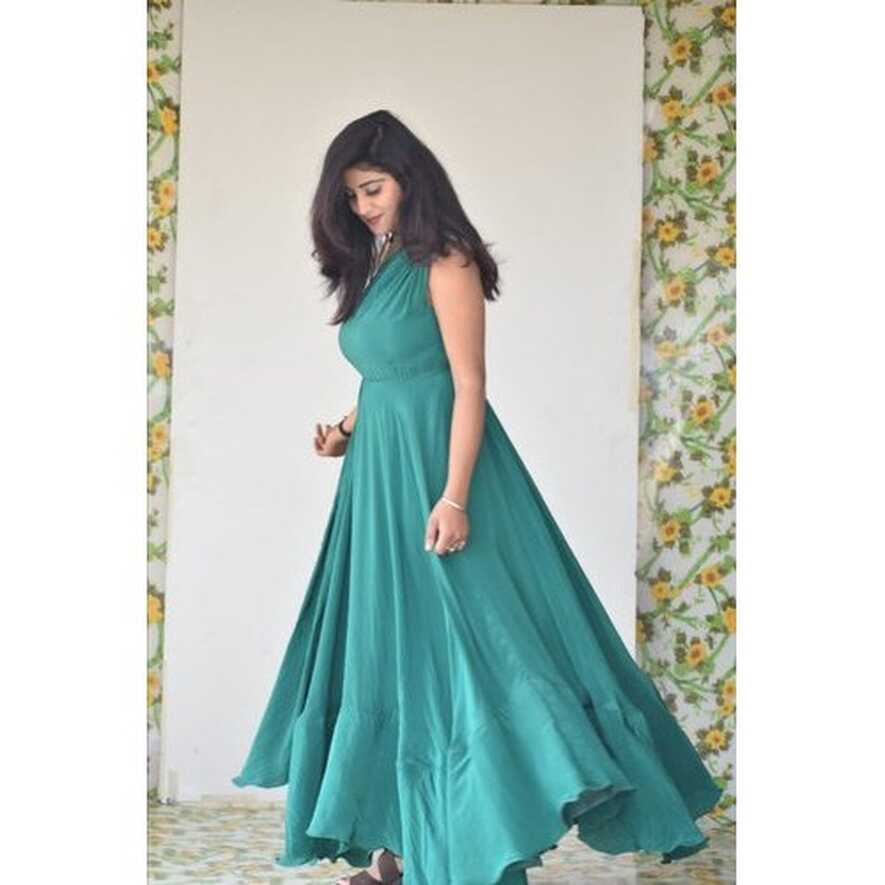 Silk Party Wear Ladies Plain Long Dress at Rs 2800/piece in ...