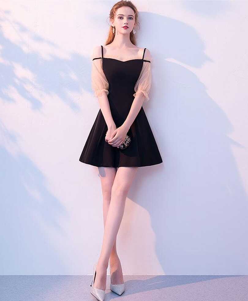 Simple Black Short Prom Dress,black Homecoming Dress on Luulla