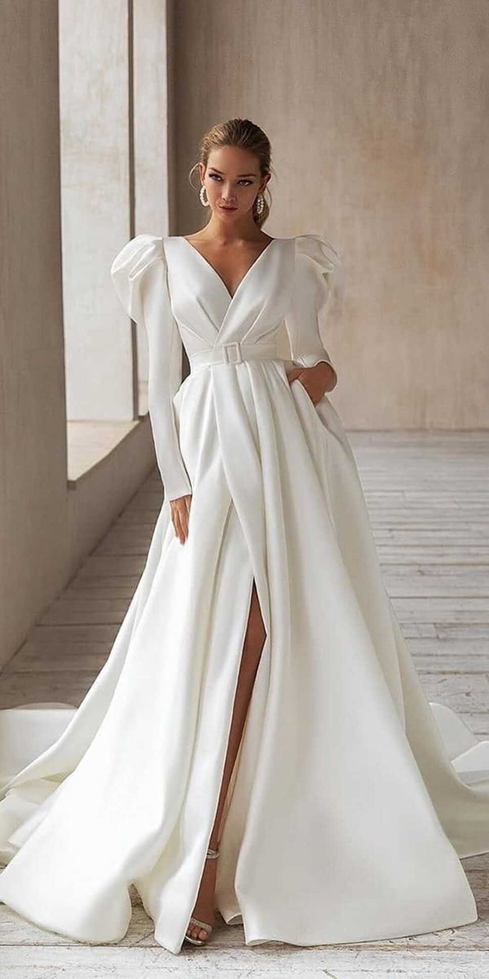 Simple Wedding Dresses With Sleeves | Wedding Dresses Guide ...