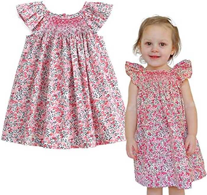 Simplee kids Baby Girls Summer Casual Dresses Toddler Floral Print ...