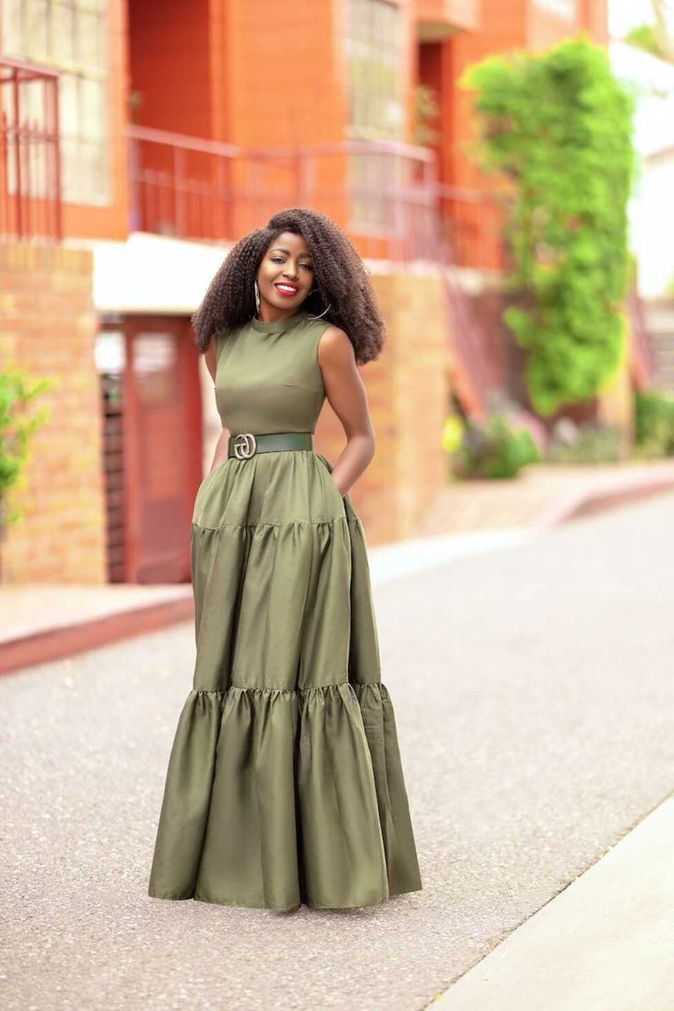 Sleeveless Gathered Tiered Maxi Dress