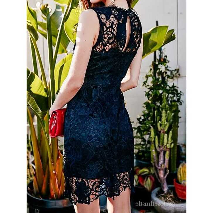 Sleeveless Lace Cocktail Dress – Closet Hustle