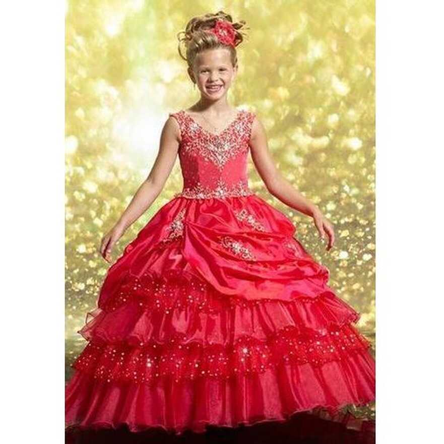 Sleeveless Red Kids Ball Gowns at Rs 15000 in Faridabad | ID ...