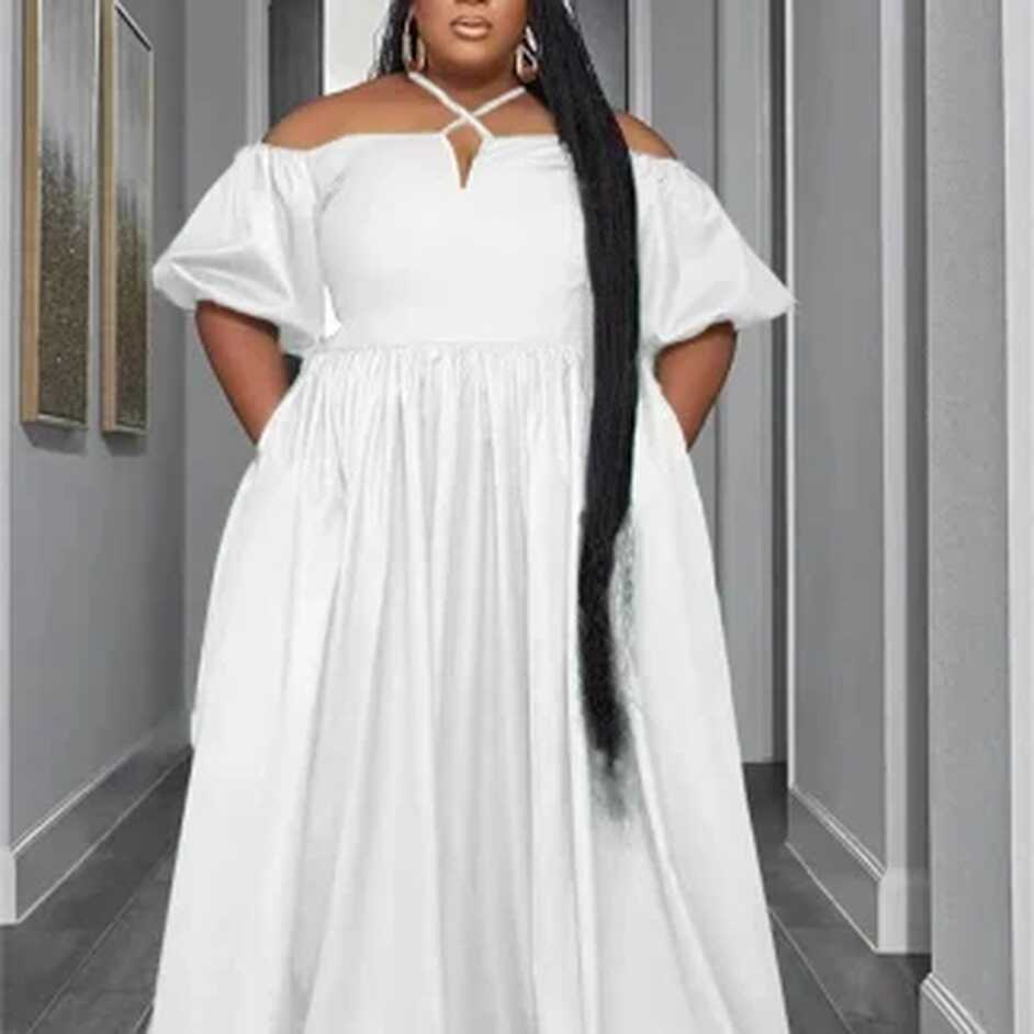 Solid Plus Size Maxi Dress | Free Shipping!