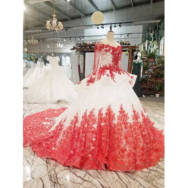 Source Taiwan Vintage Plus Size Bridal Dress Fat Girls Red White ...