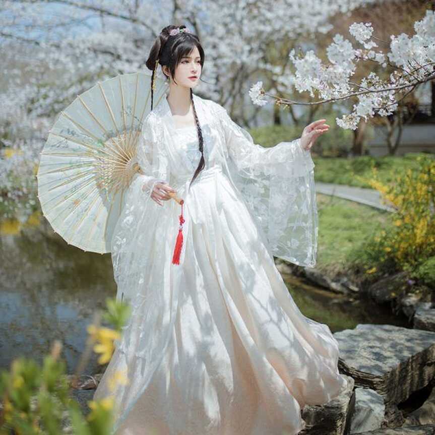 Spring Fairy White Wedding Hanfu Dress - Newhanfu