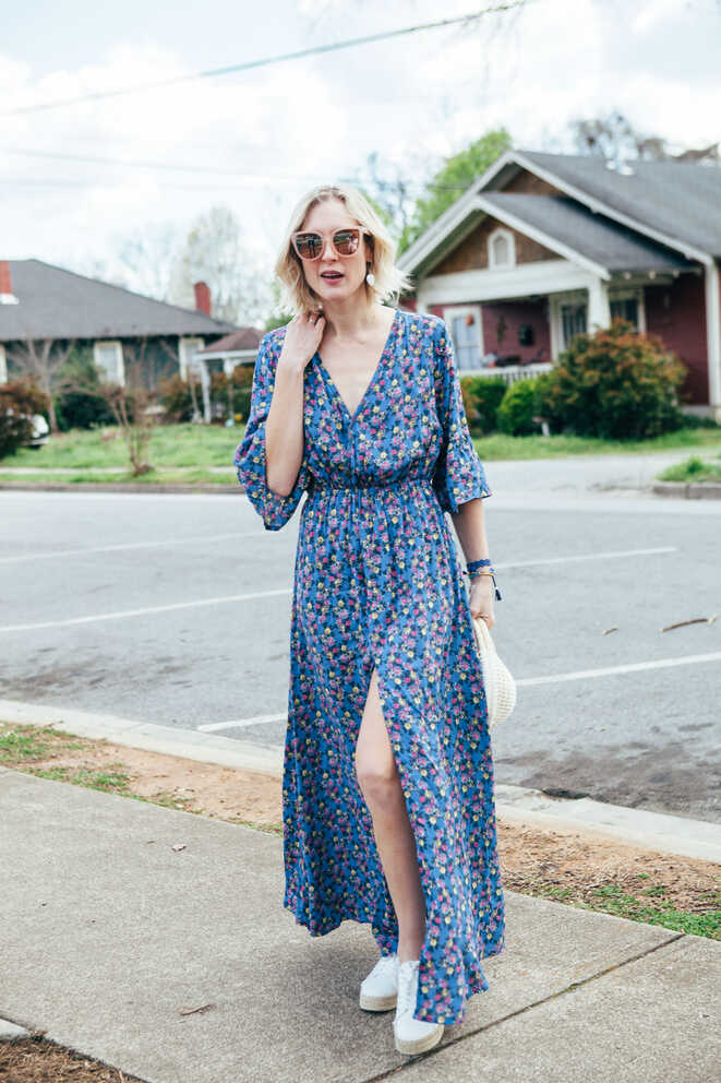 Spring Pairing: Maxi Dress + Espadrille Sneakers - The Mom Edit