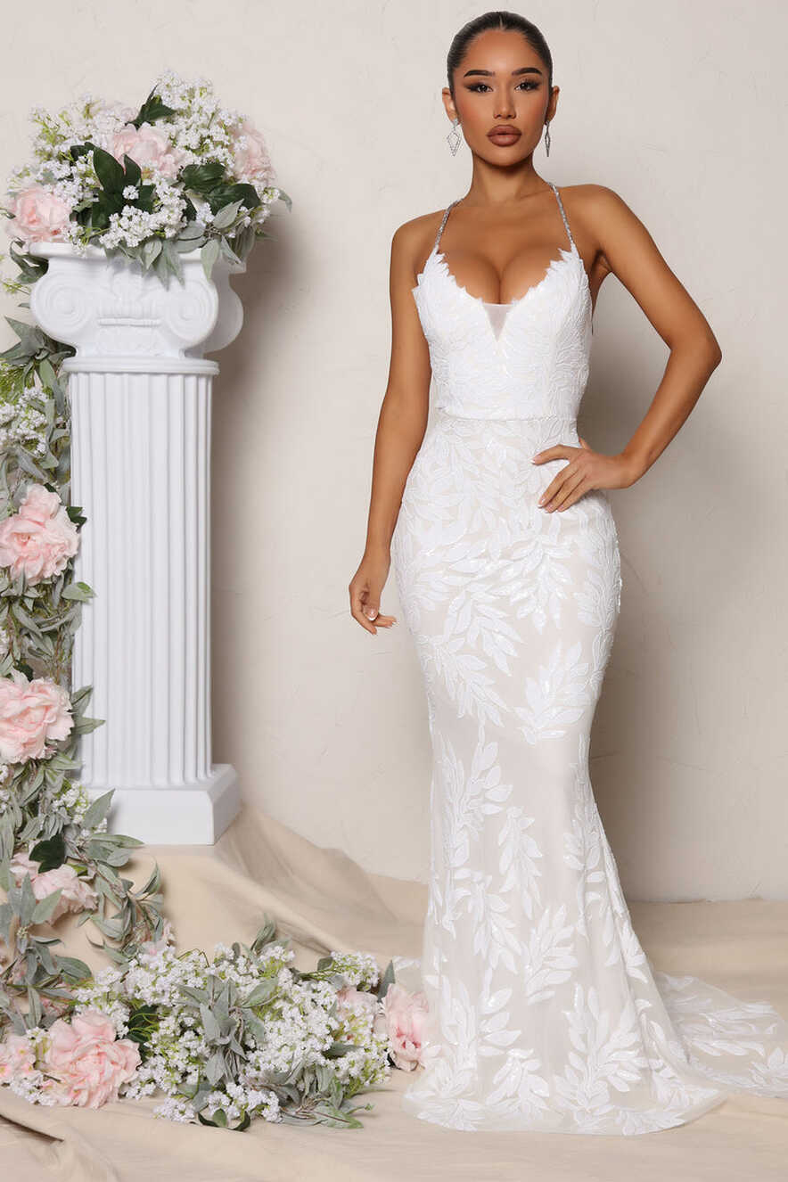 Steadfast Love Sequin Gown - White | Fashion Nova, Dresses ...