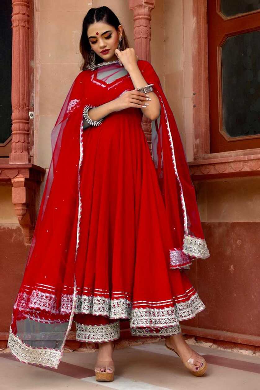 Stitched Indian Handmade Wedding Birthday Party Special Women Red ...