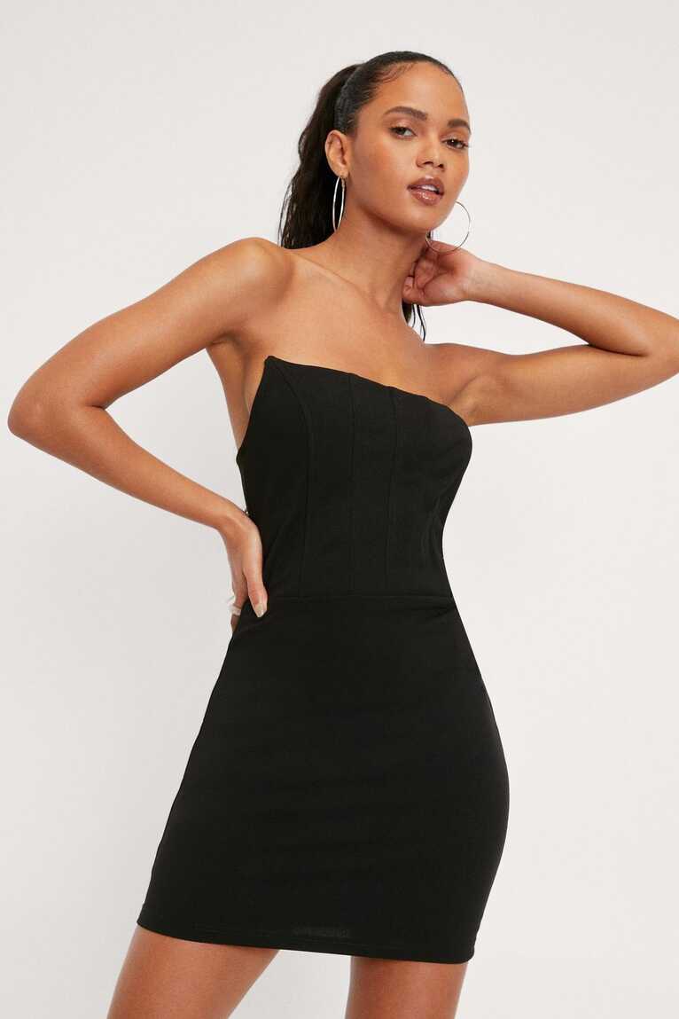 Strapless Corset Bodycon Mini Dress