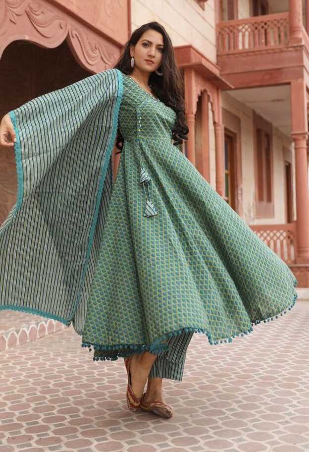 Stunning Cotton Long Frocks for Girls | Latest dress design ...