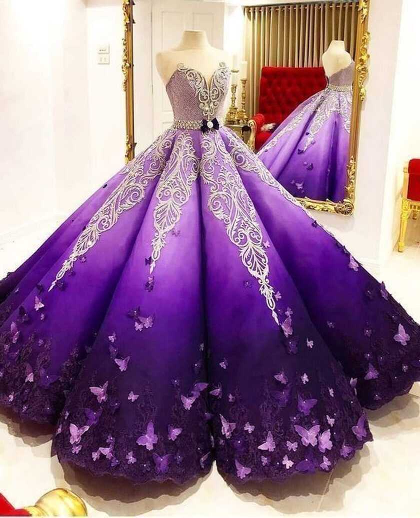 Stunning Purple Princess Quinceanera Dresses Ball Gown Sweet 16 ...