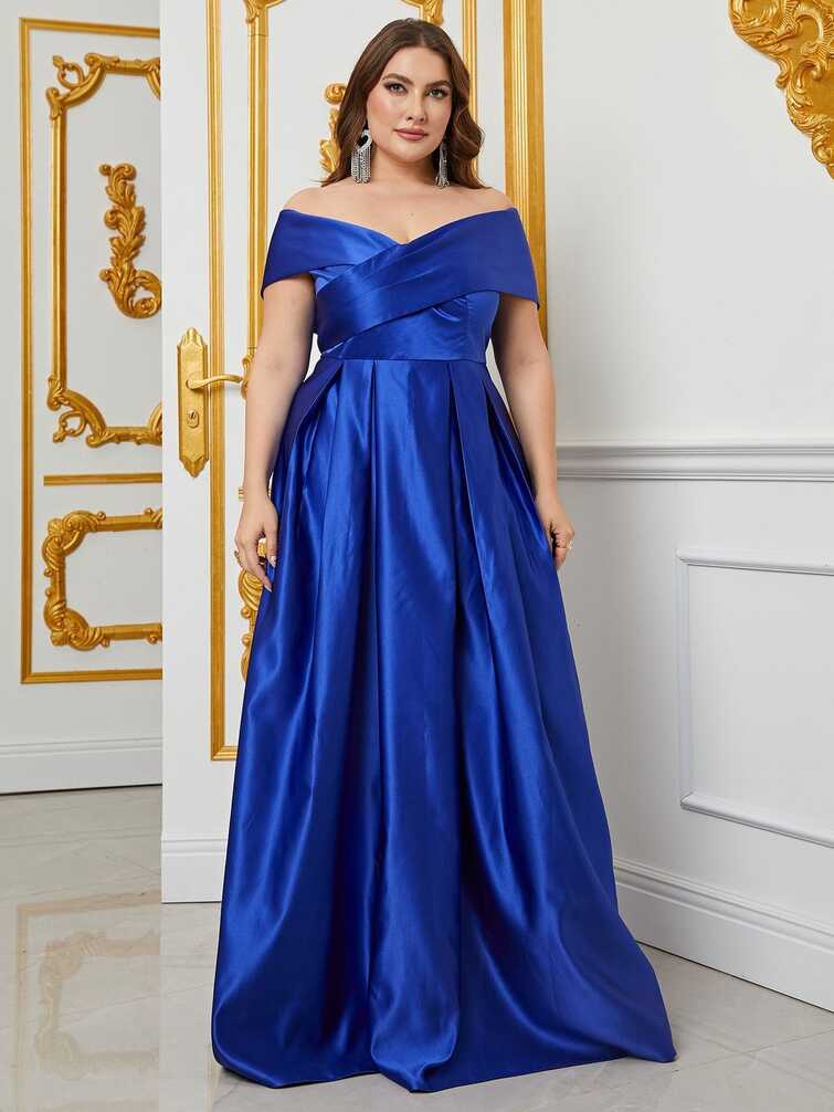 Style FSWD0861P Faeriesty Size 3X Prom Off The Shoulder Satin ...