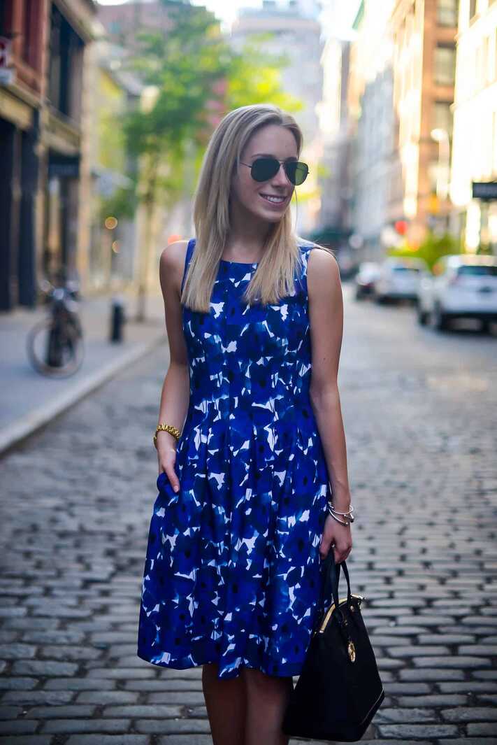 Styling a Business Casual Floral Dress - Katie&#39;s Bliss