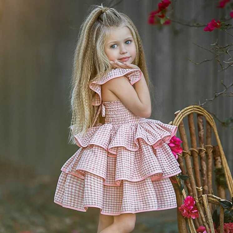 Stylish Baby Girl Pink Off Shoulder Party Dress – Grandma&#39;s Gift Shop