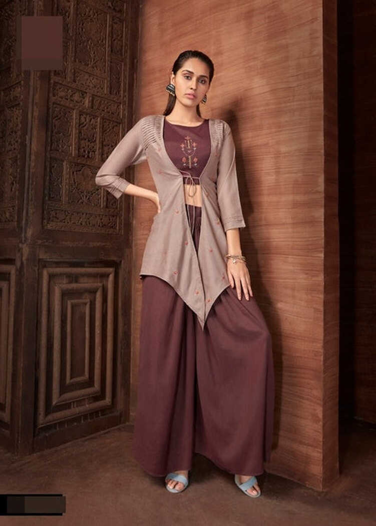 Stylish Contemporary indian dress - Brown | | Chiro&#39;s By Jigyasa