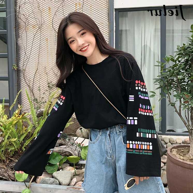 Stylish Korean Vintage Sleeve T-Shirts for Women