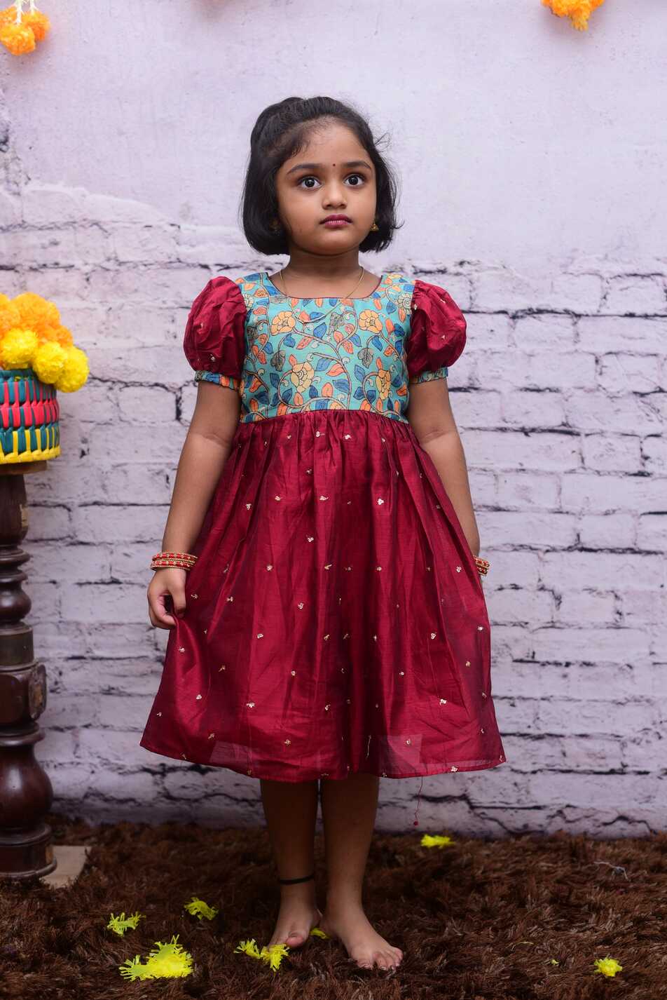 Stylish Sequin Red Short Dress for Baby Girl | Girls Party Wear ...