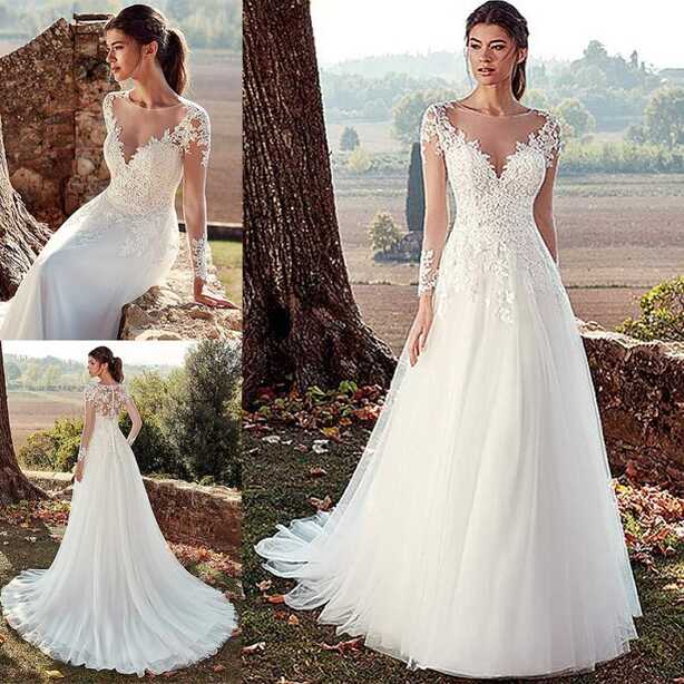 Stylish Simplicity Wedding Dresses Fashion Wedding Dress V-Neck ...