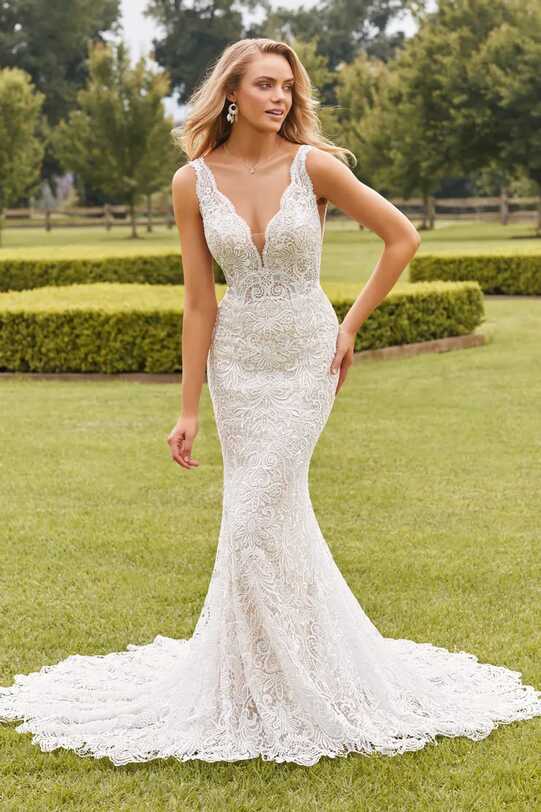 Stylish Wedding Dress with Allover Lace | Sophia Tolli