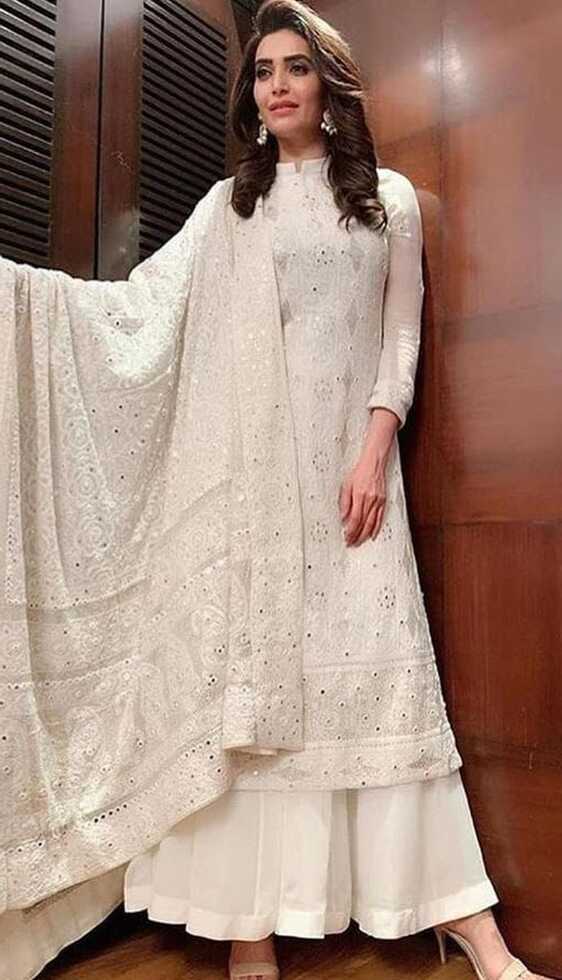 Stylish white colour party wear outfits designs ideas 2022