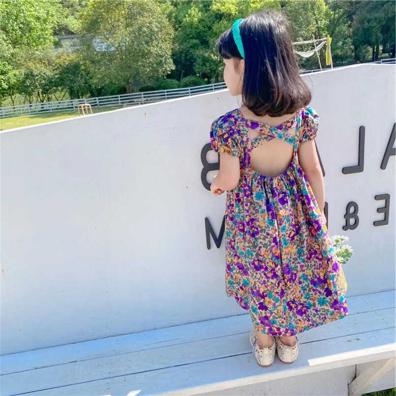 Summer Baby Girl Clothes Kids Birthday Floral Long Dress Dresses ...