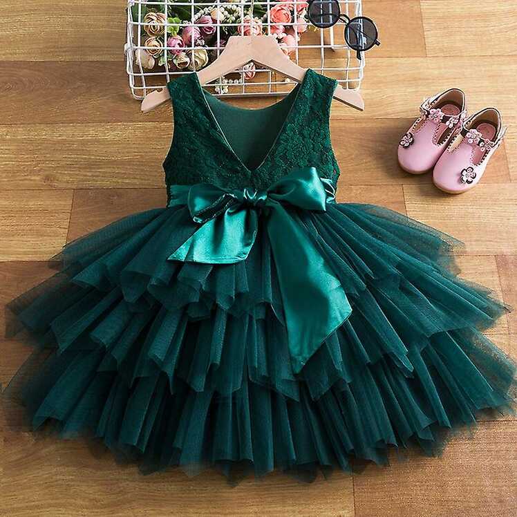 Summer Baby Girls Birthday Party Dresses Flower Elegant Lace ...