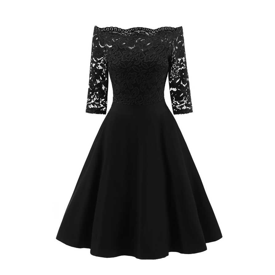 Summer Formal Dresses For Women 2023 Elegant Lace Half Sleeve Off ...