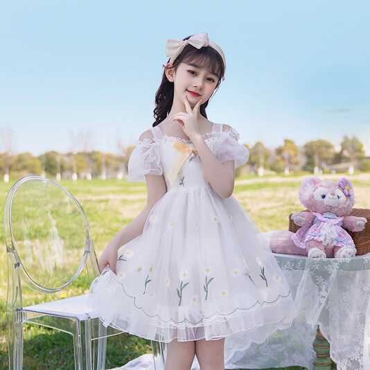 Summer New Korean Girls&#39; Medium and Large Girls&#39; Mesh Princess ...