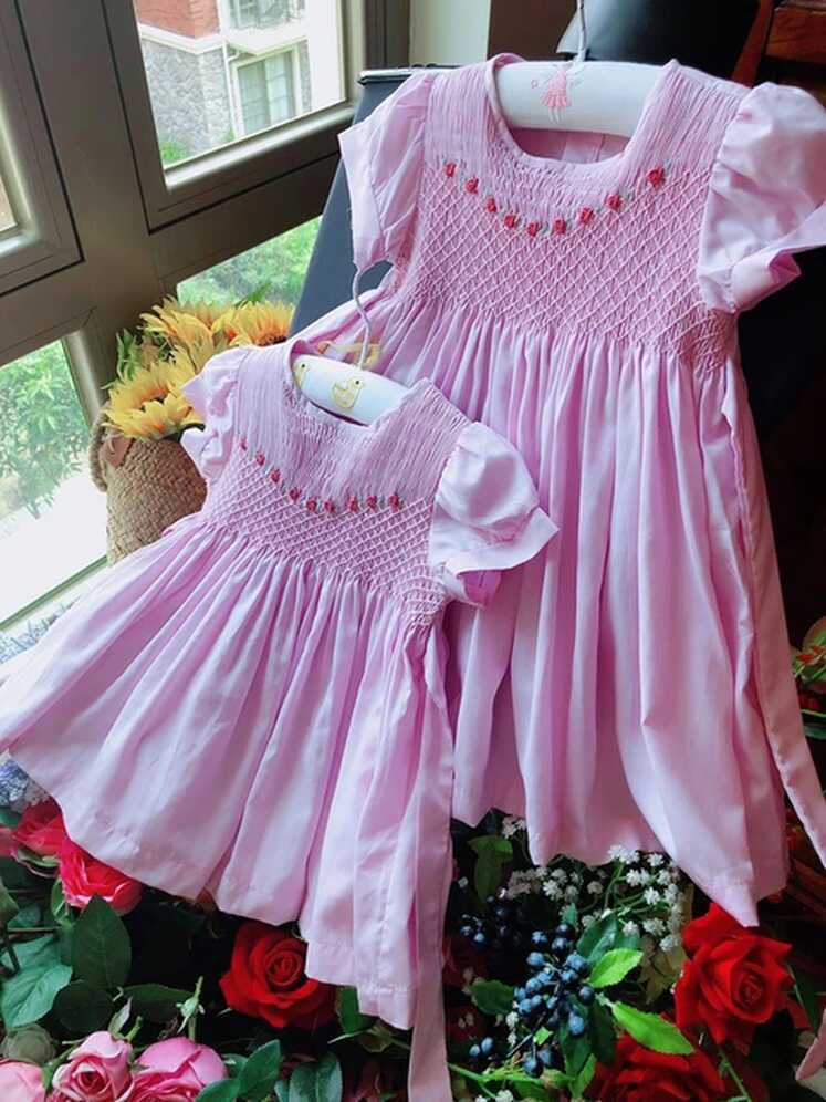 Summer New Princess Dress Smocking Pure Handmade Embroidery Cotton ...