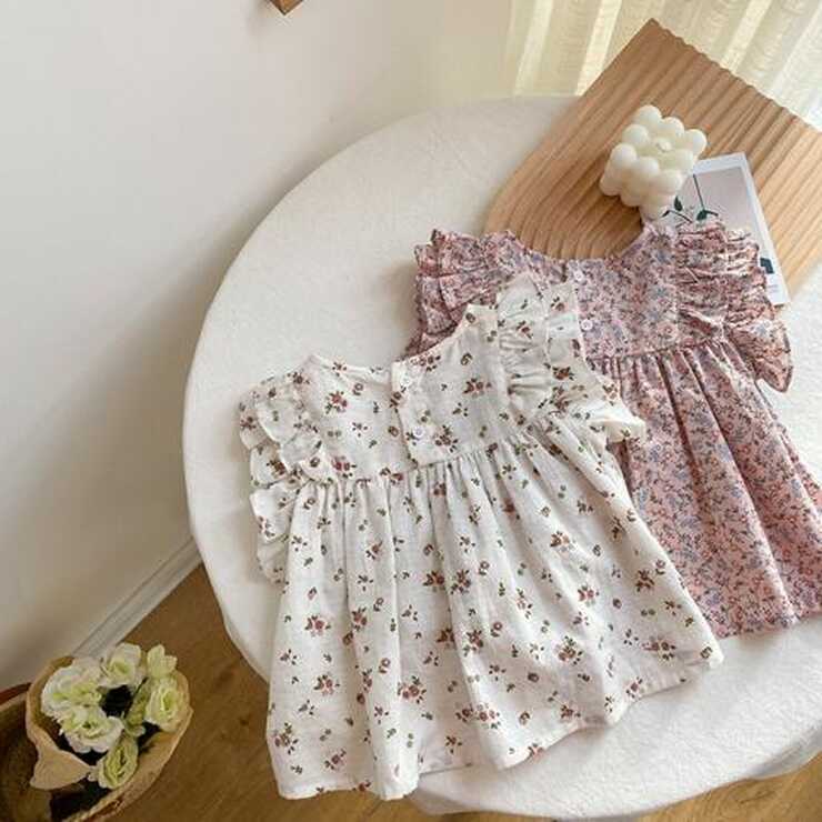 Summer Newborn Baby Girl Clothes Floral Vest Dress For Girls Baby ...