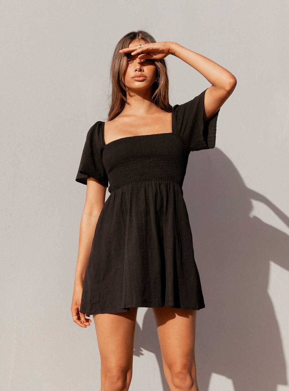 Summer Nights Mini Dress Black