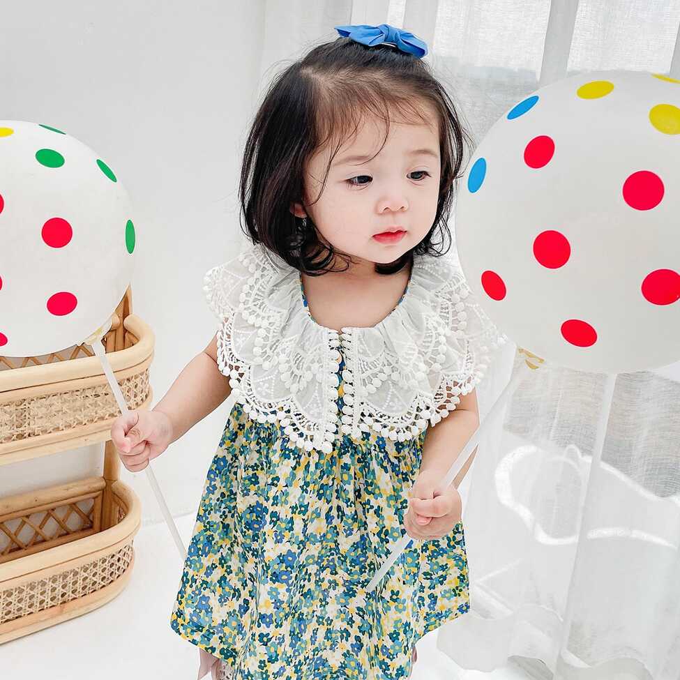 Summer Princess Baby Girls Lace Dress Sleeveless Cute Cotton ...