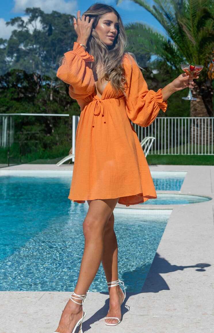 Sun&#39;s Out Mini Dress Orange – Beginning Boutique US