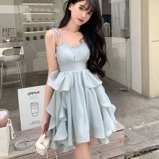 Sundress Women Dresses Korean | Korean Sexy Sleeveless Dress ...